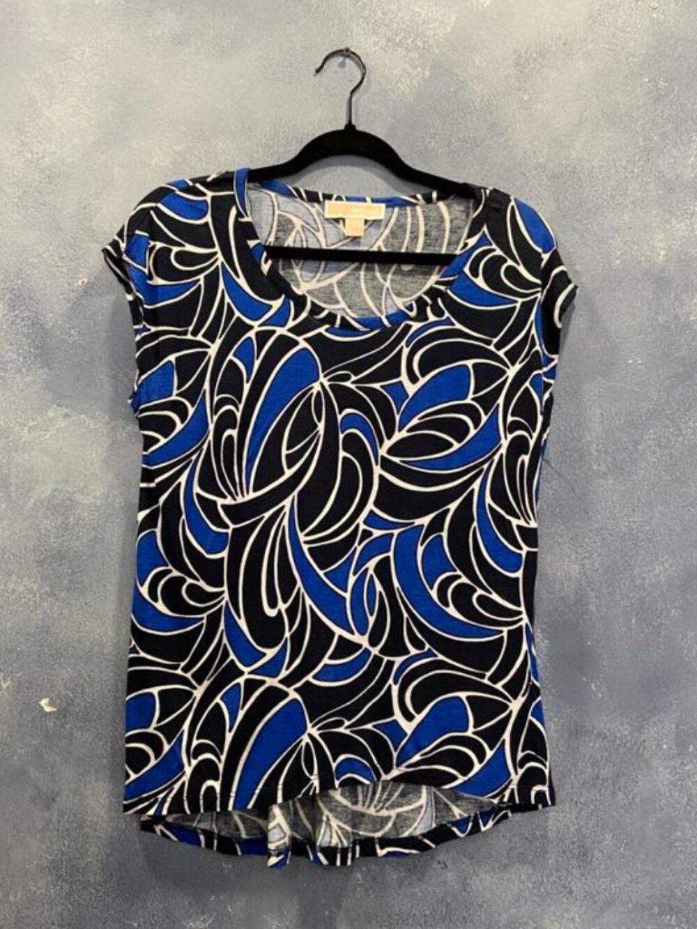 MICHAEL KORS Sleeveless blouse, size S, black and blue